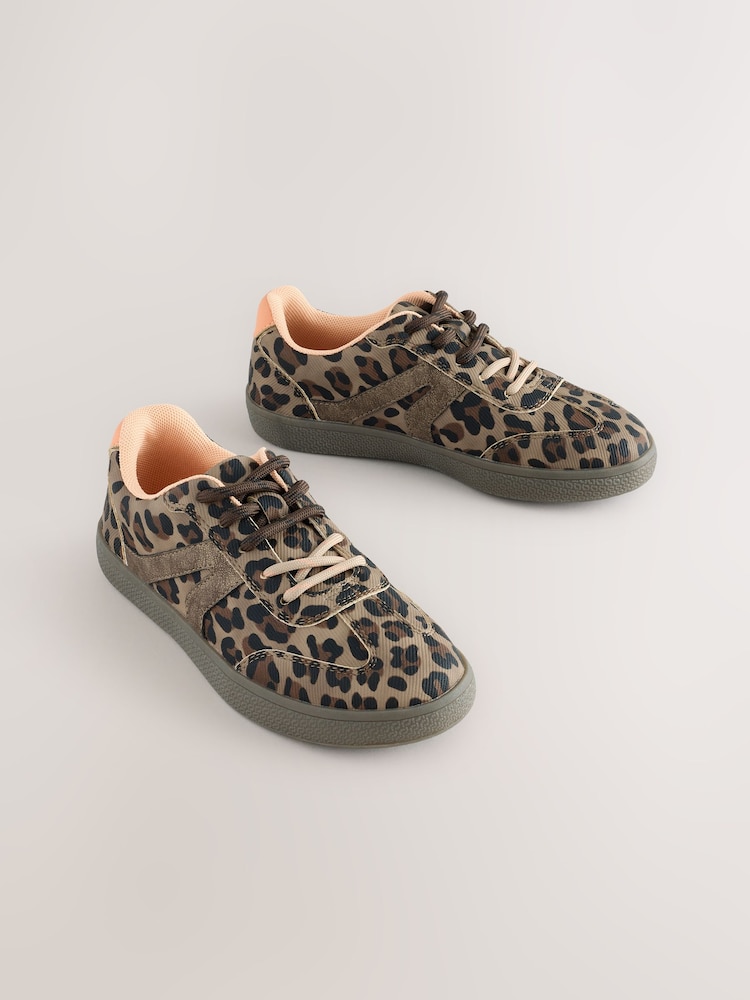 Animal Print Standard Fit (F) Retro Trainers - Image 1 of 5 Animal Print Standard Fit (F) Retro Trainers - Image 1 of 5