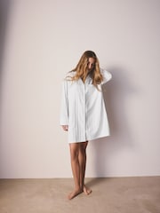 White Cotton/Tencel Blend Night Shirt - Image 2 of 9