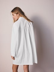 White Cotton/Tencel Blend Night Shirt - Image 5 of 9