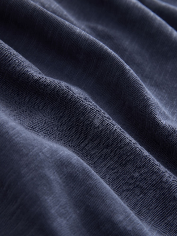 Washed Navy Embroidered Mirror Detail High Neck Mini Dress - Image 3 of 3