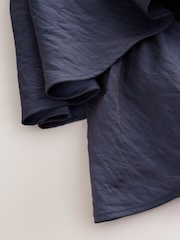 Steel Blue Tie Strap Ruffle Top - Image 8 of 9
