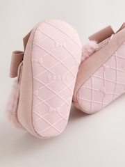 Baker by Ted Baker Pink Loafers Padders With Bow - Image 5 of 5