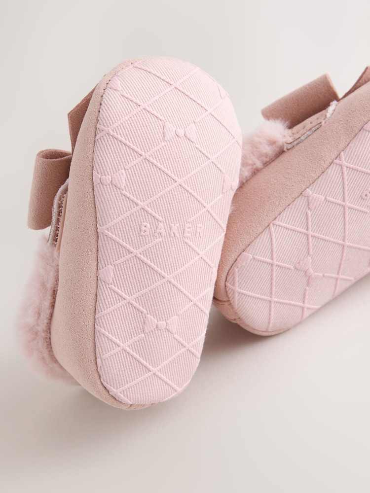 Baker by Ted Baker Pink Loafers Padders With Bow - Image 5 of 5