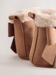 Baker by Ted Baker Tan Brown Faux Fur Trim Padders Boots - Image 4 of 5
