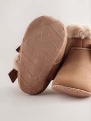 Baker by Ted Baker Tan Brown Faux Fur Trim Padders Boots - Image 5 of 5