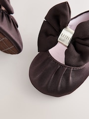 Baker by Ted Baker Brown Padders Shoes With Bow - Image 4 of 5