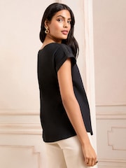 Love & Roses Black Crew Neck Jersey T-Shirt - Image 4 of 4