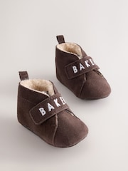 Baker by Ted Baker Chocolate Brown Slipper Boots Padders - Image 1 of 6