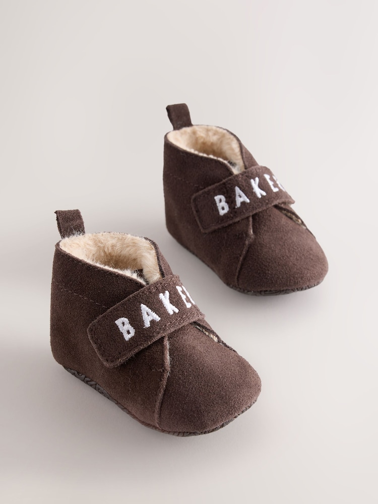 Baker by Ted Baker Chocolate Brown Slipper Boots Padders - Image 1 of 6 Baker by Ted Baker Chocolate Brown Slipper Boots Padders - Image 1 of 6