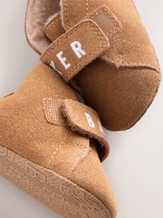 Baker by Ted Baker Tan Brown Slipper Boots Padders - Image 4 of 6