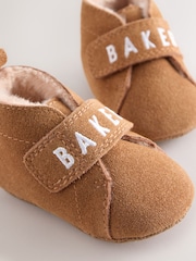 Baker by Ted Baker Tan Brown Slipper Boots Padders - Image 5 of 6