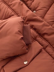 Rust Orange Shower Resistant Faux Fur Lined Padded Coat (3-16yrs) - Image 11 of 11