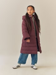 Burgundy Shower Resistant Padded Coat (3-16yrs) - Image 1 of 5