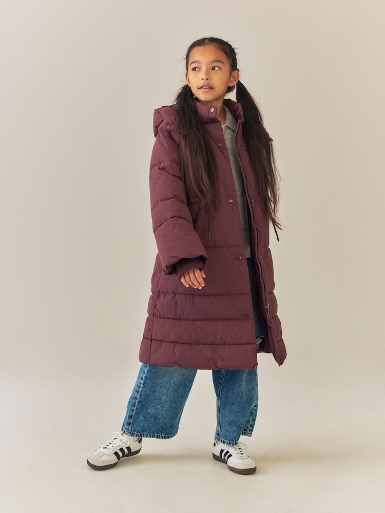 Burgundy Shower Resistant Padded Coat (3-16yrs) - Image 1 of 5 Burgundy Shower Resistant Padded Coat (3-16yrs) - Image 1 of 5