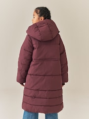 Burgundy Shower Resistant Padded Coat (3-16yrs) - Image 4 of 5