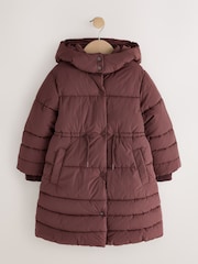 Burgundy Shower Resistant Padded Coat (3-16yrs) - Image 7 of 11