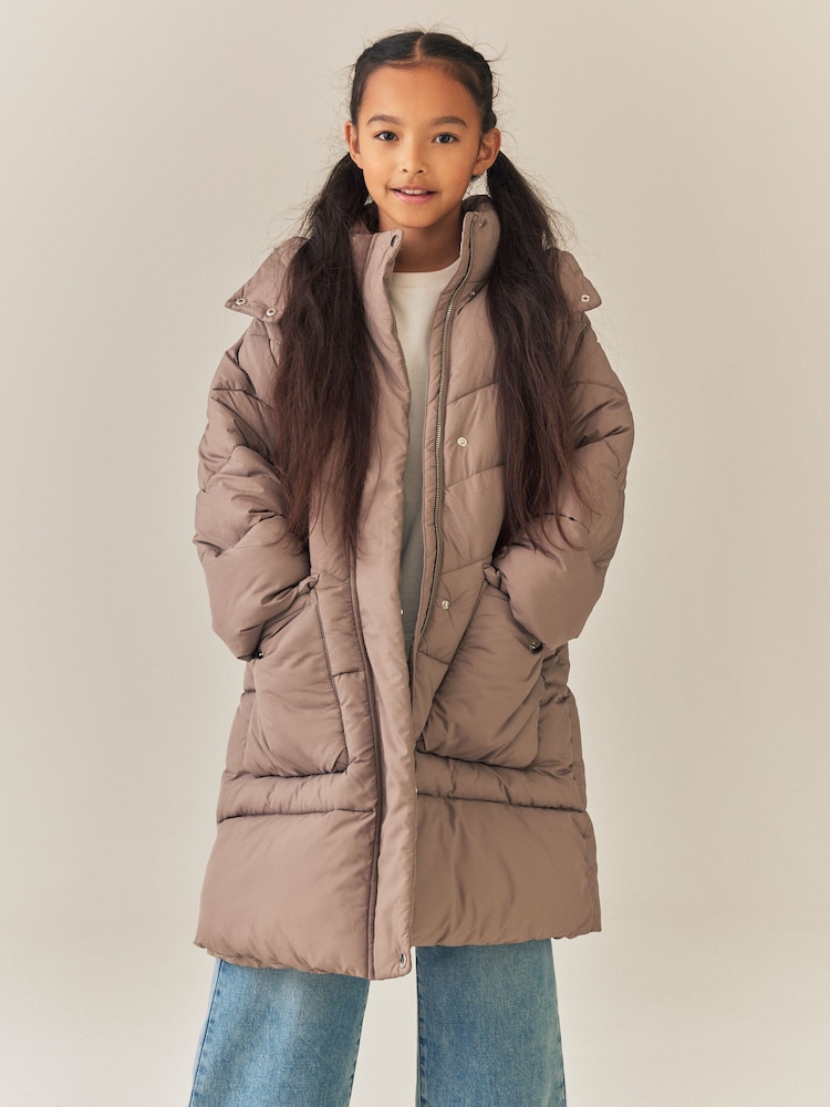 Nerz - Shower Resistant Faux Fur Lined Padded Coat (3-16yrs) - Bild 1 von 4 Nerz - Shower Resistant Faux Fur Lined Padded Coat (3-16yrs) - Bild 1 von 4
