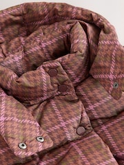 Pink Check Shower Resistant Padded Coat (3-16yrs) - Image 10 of 11