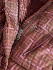 Pink Check Shower Resistant Padded Coat (3-16yrs) - Image 11 of 11