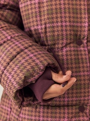 Pink Check Shower Resistant Padded Coat (3-16yrs) - Image 4 of 11