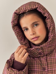 Pink Check Shower Resistant Padded Coat (3-16yrs) - Image 5 of 11