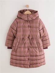 Pink Check Shower Resistant Padded Coat (3-16yrs) - Image 6 of 11