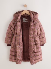 Pink Check Shower Resistant Padded Coat (3-16yrs) - Image 7 of 11