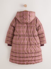 Pink Check Shower Resistant Padded Coat (3-16yrs) - Image 8 of 11