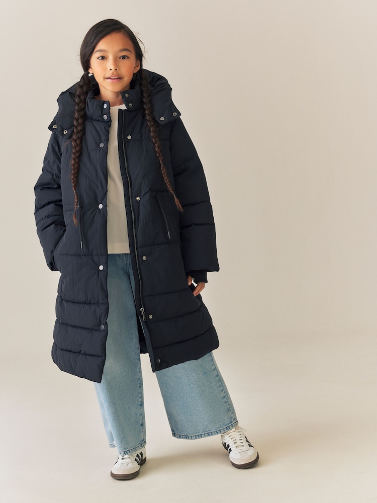 Black Shower Resistant Padded Coat (3-16yrs) - Image 4 of 4 Black Shower Resistant Padded Coat (3-16yrs) - Image 4 of 4