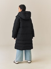 Black Shower Resistant Padded Coat (3-16yrs) - Image 5 of 12