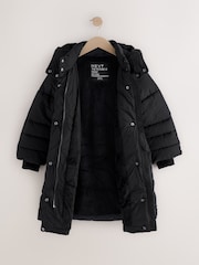 Black Shower Resistant Padded Coat (3-16yrs) - Image 7 of 12