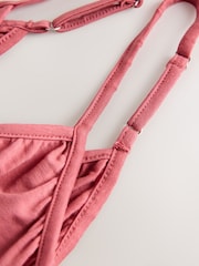 Rose Pink Jersey Mini Shirred Dress - Image 2 of 3