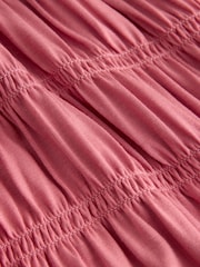 Rose Pink Jersey Mini Shirred Dress - Image 3 of 3