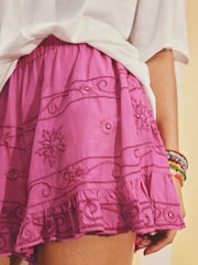 Rosa - Embroidered Mirror Detail Shorts - Imagen 7 de 11