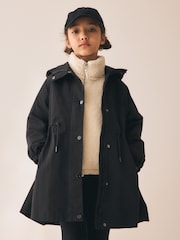 Black Waterproof Skirted Rain Jacket (3-16yrs) - Image 4 of 4
