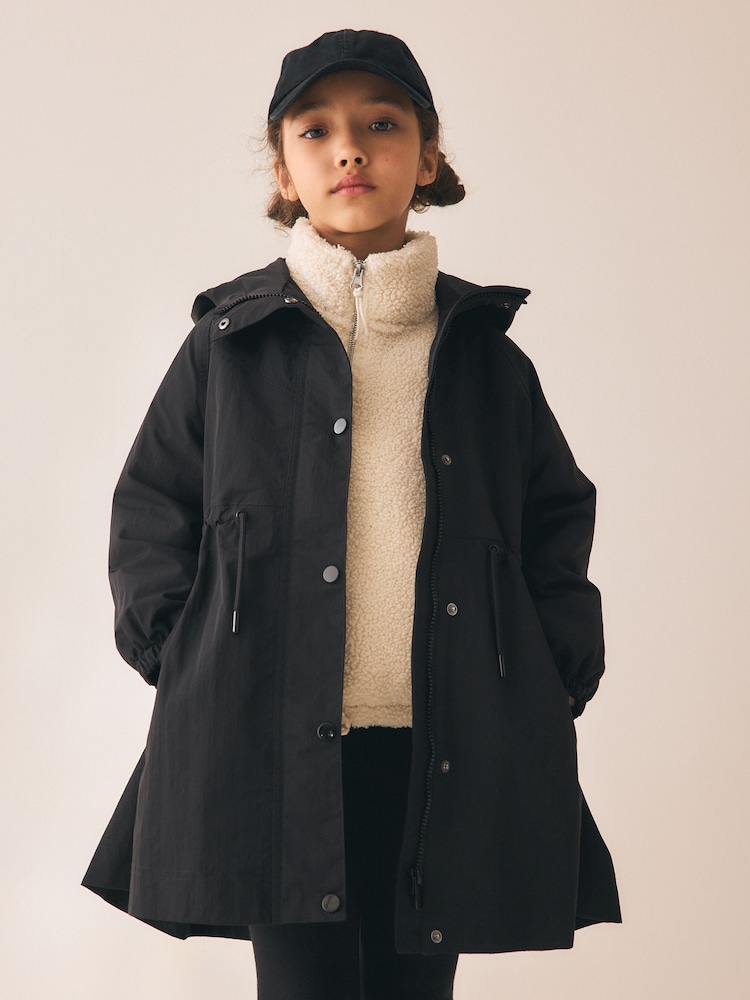 Black Waterproof Skirted Rain Jacket (3-16yrs) - Image 4 of 4