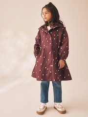 Brown Polka Dot Waterproof Skirted Rain Jacket (3-16yrs) - Image 4 of 4