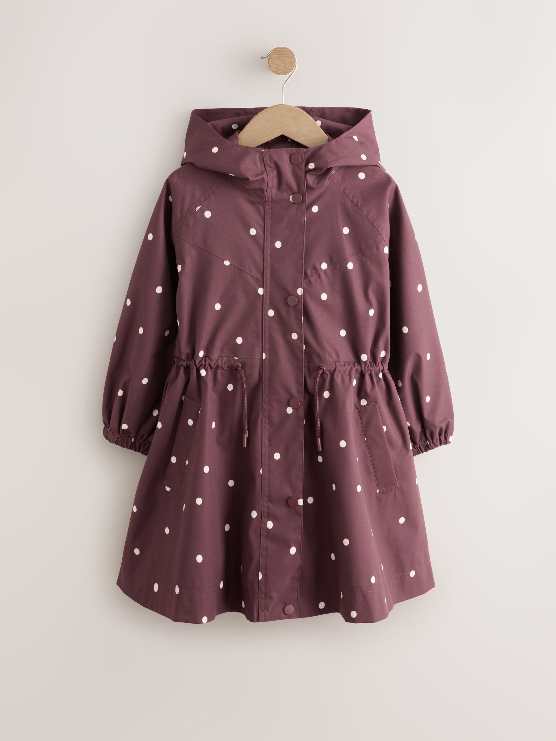 Buy Brown Polka Dot Waterproof Skirted Rain Jacket (3-16yrs) from