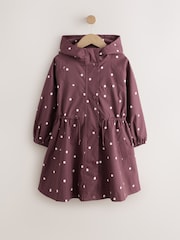 Brown Polka Dot Waterproof Skirted Rain Jacket (3-16yrs) - Image 5 of 10