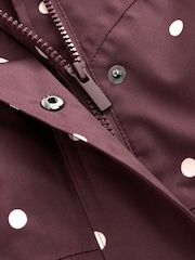 Brown Polka Dot Waterproof Skirted Rain Jacket (3-16yrs) - Image 8 of 10