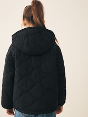 Black Shower Resistant Quilted Jacket (3-16yrs) - Image 3 of 9