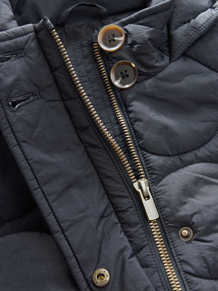 Black Shower Resistant Quilted Jacket (3-16yrs) - Image 9 of 9 Black Shower Resistant Quilted Jacket (3-16yrs) - Image 9 of 9