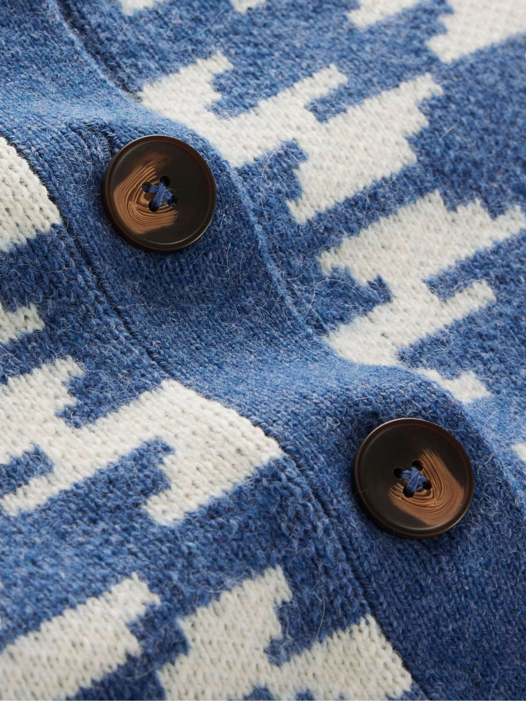 Buy Boden Blue Abi Jacquard Cardigan from Next USA