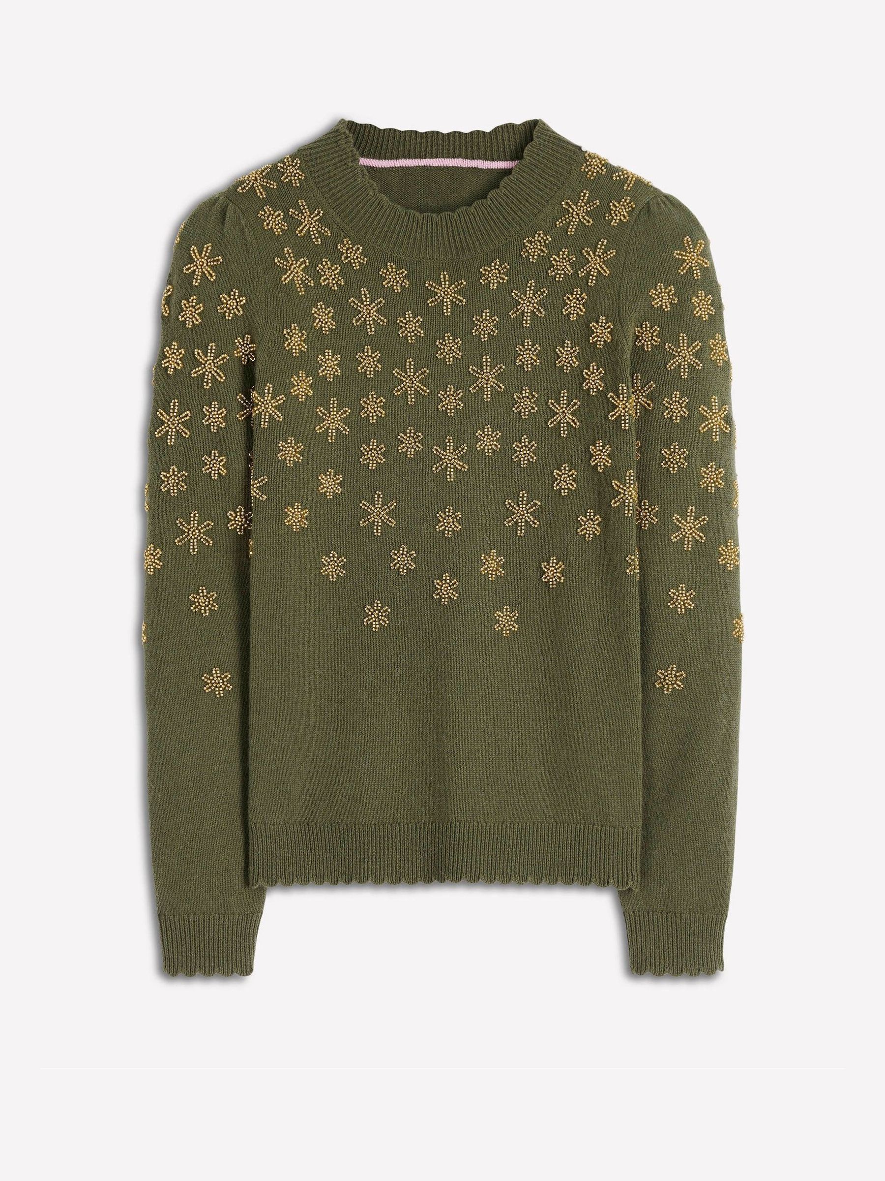 Buy Boden Green Elizabeth Embellished Jumper from the Next UK online shop