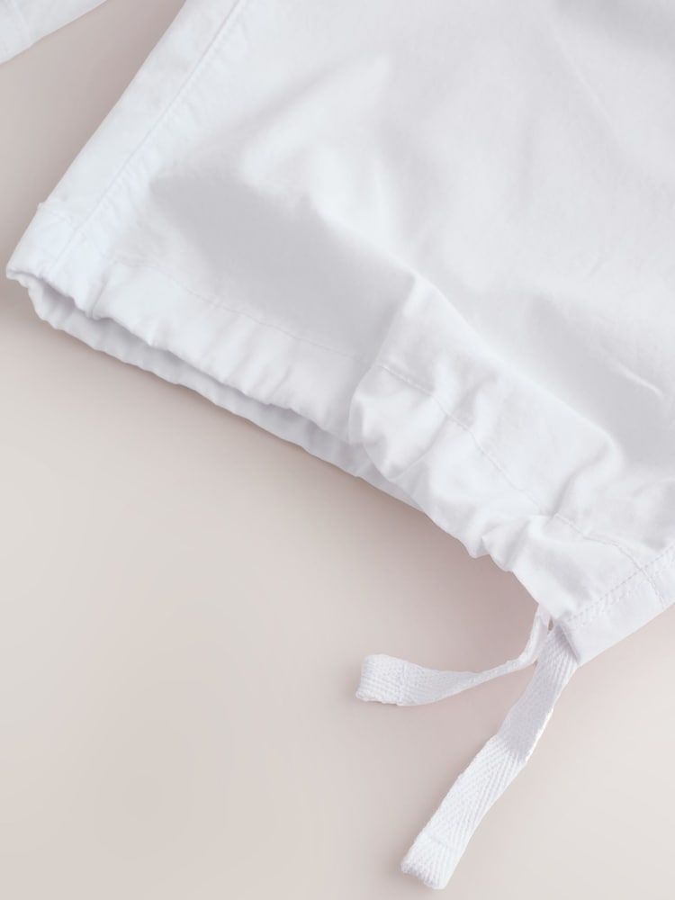 Blanc - Pantalon chino utilitaire raccourci - Image 9 de 9