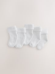 pâle - Roll Top Towel Baby Socks 5 Pack - Image 1 de 3