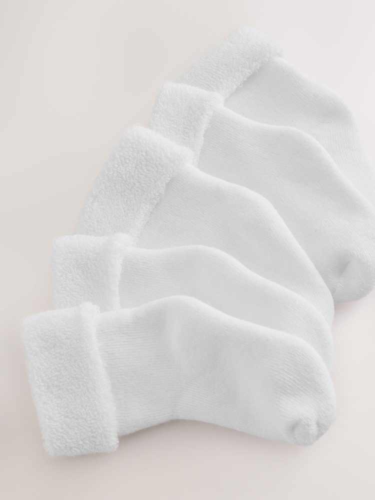 pâle - Roll Top Towel Baby Socks 5 Pack - Image 2 de 3 pâle - Roll Top Towel Baby Socks 5 Pack - Image 2 de 3