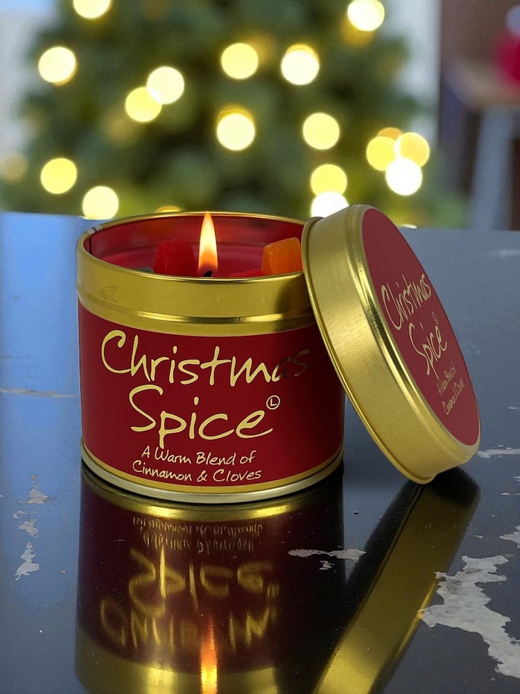 Lily-Flame Red Christmas Spice Scented Candle Tin - Image 1 of 3 Lily-Flame Red Christmas Spice Scented Candle Tin - Image 1 of 3