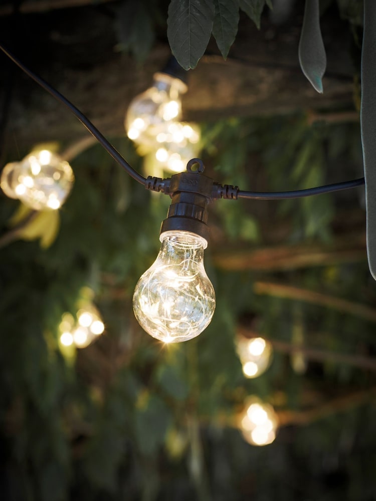 Garden Trading Black Festoon Lights Classic 20 Bulbs - Image 2 of 3 Garden Trading Black Festoon Lights Classic 20 Bulbs - Image 2 of 3