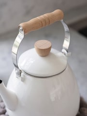Garden Trading Warm White Enamel Stove Kettle - Image 2 of 3